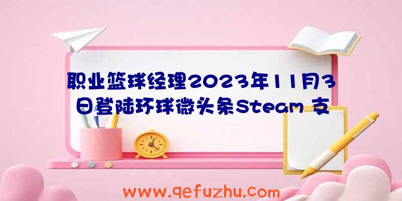 职业篮球经理2023年11月3日登陆环球微头条Steam